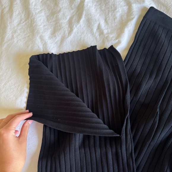 Black Ribbed Pants - Picture 7 of 7